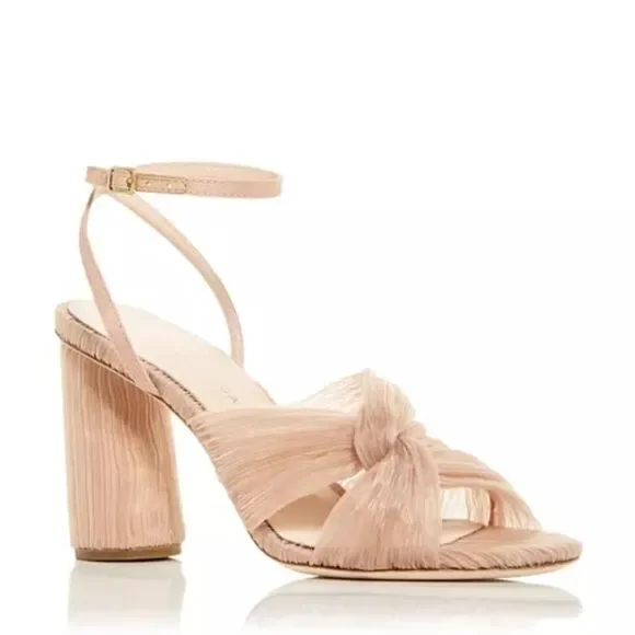 Loeffler Randall Reed High Heel Pleated Sandals in Beauty, New, Size 5 - Picture 4 of 14